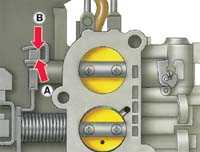 6.5.4 Регулировка приоткрытия дроссельной заслонки второй камеры Audi 100
