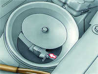 6.2.15 Проверка и регулировка положения пластины измерителя расхода воздуха Audi 100