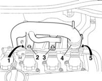 4.5.3  Снятие и установка головки цилиндров Audi A3