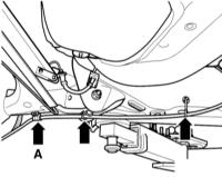 11.11 Снятие и установка рычага и троса стояночного тормоза Audi A3