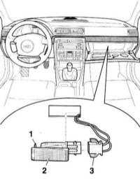 13.17 Снятие и установка плафонов внутреннего освещения Audi A4