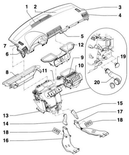 4.2.2 Снятие и установка воздушных сопел Audi A4