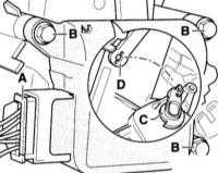 4.2.3 Снятие и установка электродвигателя привода вентиляционной заслонки Audi A4