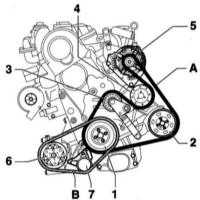 3.6.5 Снятие и установка ремня привода вспомогательных агрегатов Audi A4