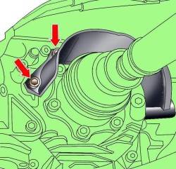 Расположение болтов крепления термозащитного экрана вала привода