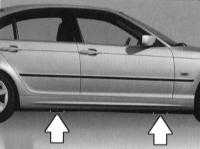 1.5 Поддомкрачивание и буксировка BMW 3 (E46)