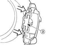 11.4 Снятие и установка тормозных колодок дисковых тормозов BMW 3 (E46)