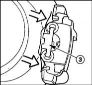 11.4 Снятие и установка задних тормозных колодок BMW 5 (E39)