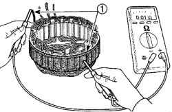Проверка статора на обрыв цепи или замыкание на «массу» (1)