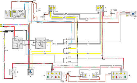 12.11.4 Схема электрического контура наружного освещения Ford Sierra