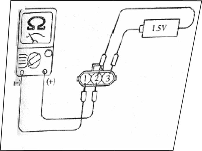  2). Проверка проводимости первичной обмотки и транзистора бол1 мощности катушки зажигания.