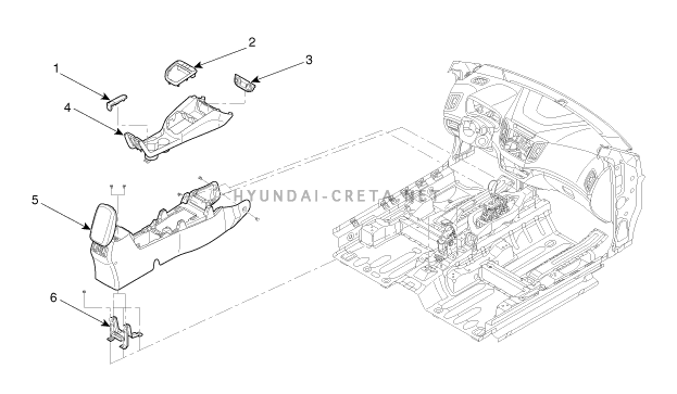 1. Компоненты и их расположение Hyundai creta