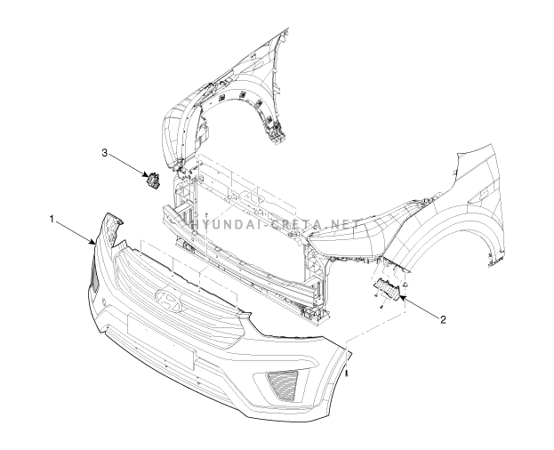 1. Компоненты и их расположение Hyundai creta