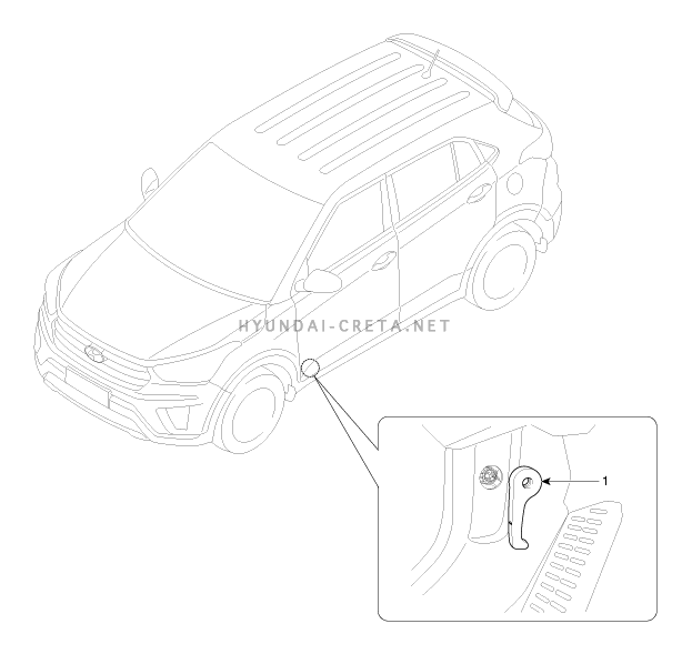 1. Расположение компонентов Hyundai creta