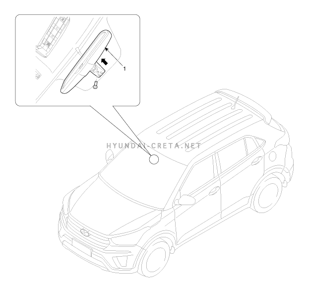 1. Расположение компонентов Hyundai creta