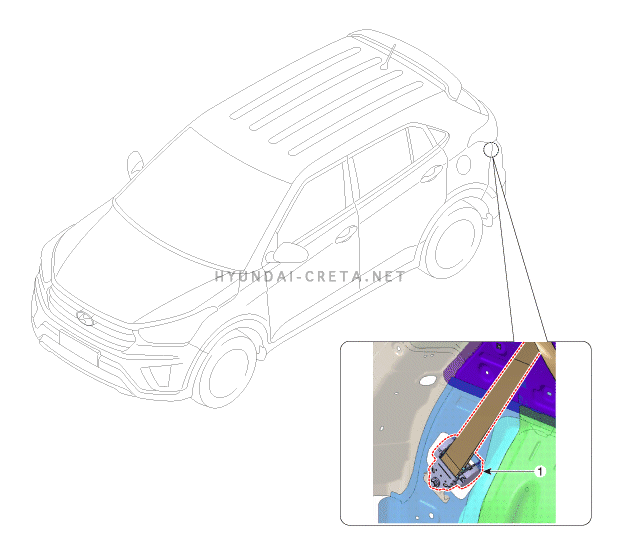 1. Расположение компонентов Hyundai creta