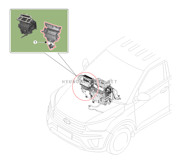 1. Расположение компонентов Hyundai creta