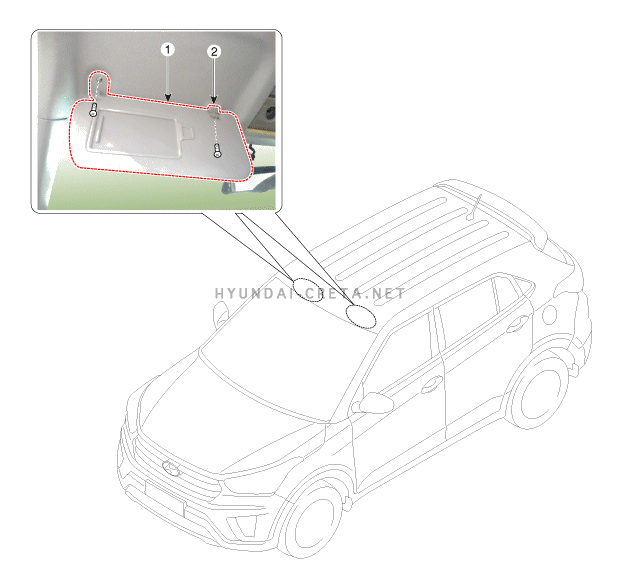 1. Расположение компонентов Hyundai creta