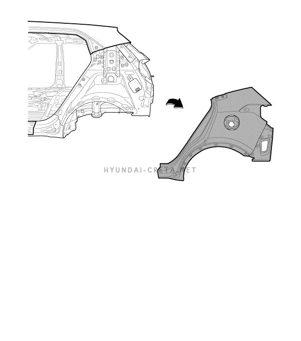 1. Ремонт кузова Hyundai creta
