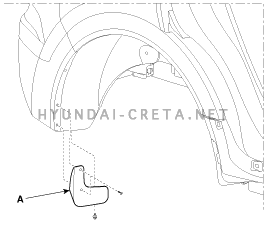 10. Брызговик заднего колеса. Замена Hyundai creta