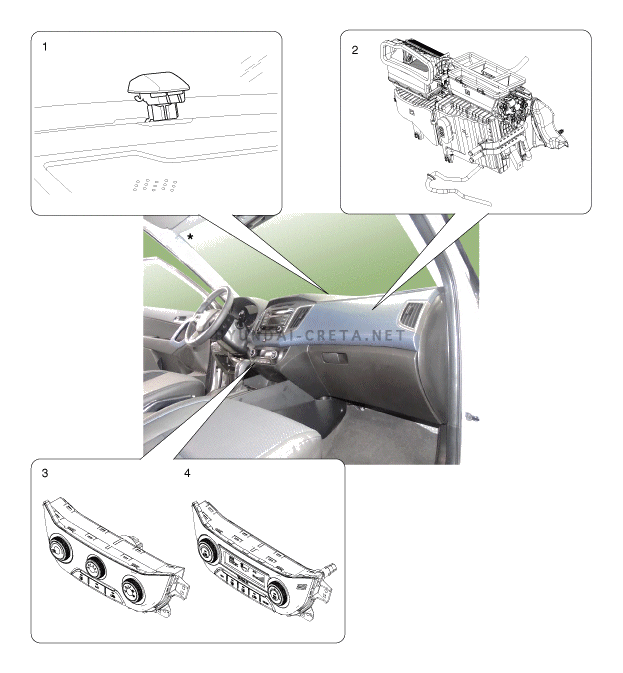 4. Компоненты и их расположение Hyundai creta