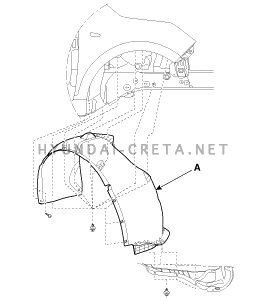 7. Кожух переднего колеса. Замена Hyundai creta