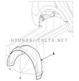 8. Кожух заднего колеса. Замена Hyundai creta