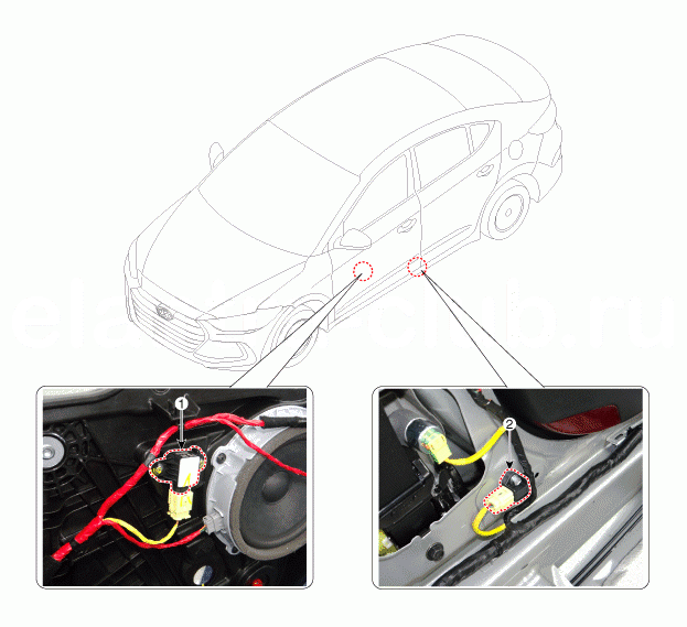 1. Компоненты и их расположение Hyundai Elantra AD