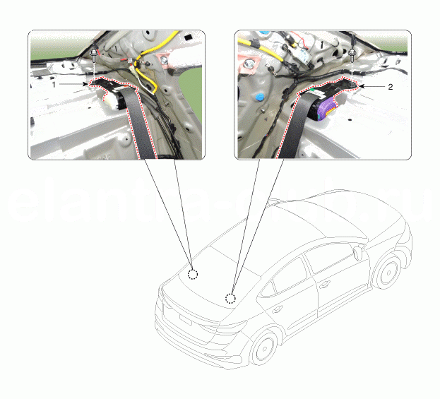 1. Расположение компонентов Hyundai Elantra AD