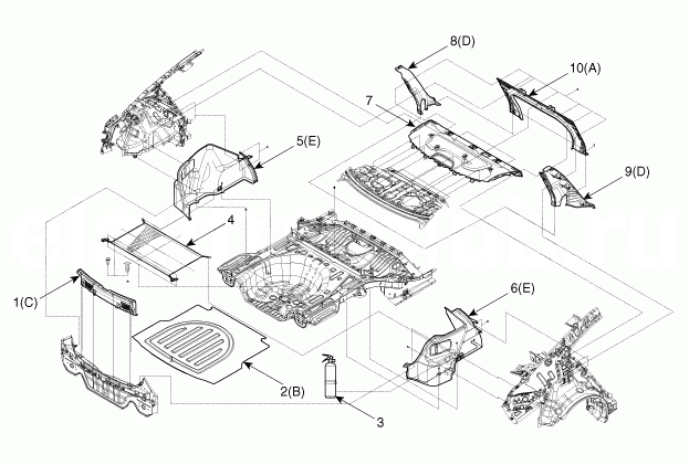 18. Отделка багажника. Замена Hyundai Elantra AD