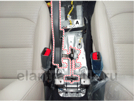 2. Рычаг стояночного тормоза. Снятие Hyundai Elantra AD