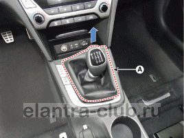 2. Трос управления. Снятие Hyundai Elantra AD