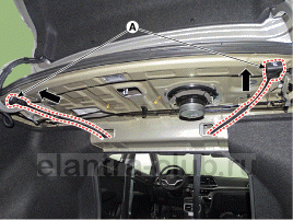 5. Подлокотник спинки заднего сиденья. Замена Hyundai Elantra AD