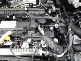 3. Клапан системы вентиляции картера (PCV). Снятие Hyundai Elantra AD
