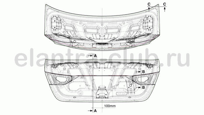 3. Крышка багажника. Ремонт кузова Hyundai Elantra AD