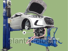 4. Блок двигателя и коробки передач. Снятие Hyundai Elantra AD
