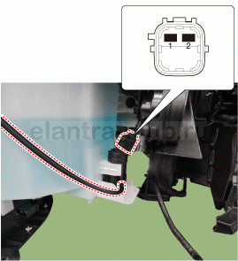 4. Электродвигатель омывателя лобового стекла. Проверка технического состояния Hyundai Elantra AD