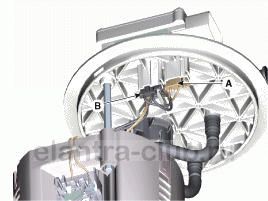 5. Электродвигатель топливного насоса. Снятие Hyundai Elantra AD