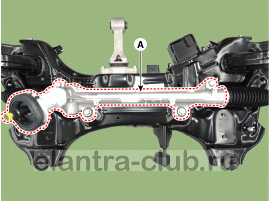6. Рулевой механизм. Снятие Hyundai Elantra AD