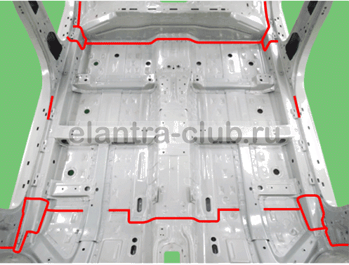 5. Салон. Ремонт кузова Hyundai Elantra AD