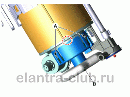 5. Топливный фильтр. Снятие Hyundai Elantra AD
