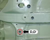 6. Нижняя часть кузова. Проецируемый размер, Фактически измеряемые размеры Hyundai Elantra MD