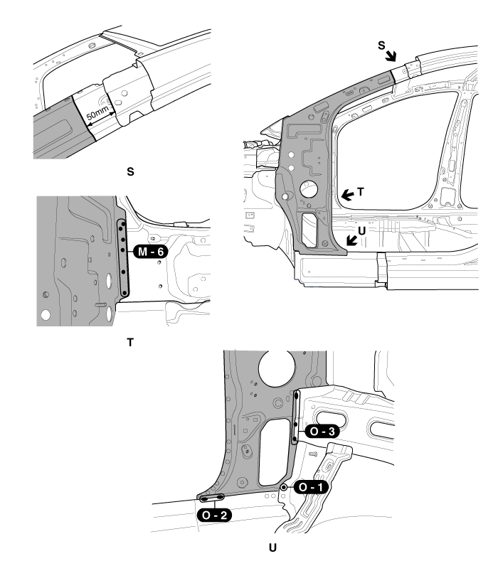 1. Внутренняя панель передней стойки Hyundai i30