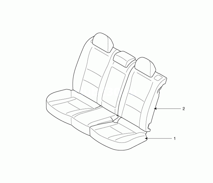 27. Заднее сиденье. Расположение компонентов Hyundai i30