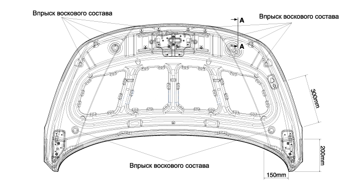 3. Впрыск воскового состава. Капот, Дверь Hyundai i30