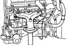 Снятие выпускного коллектора в сборе