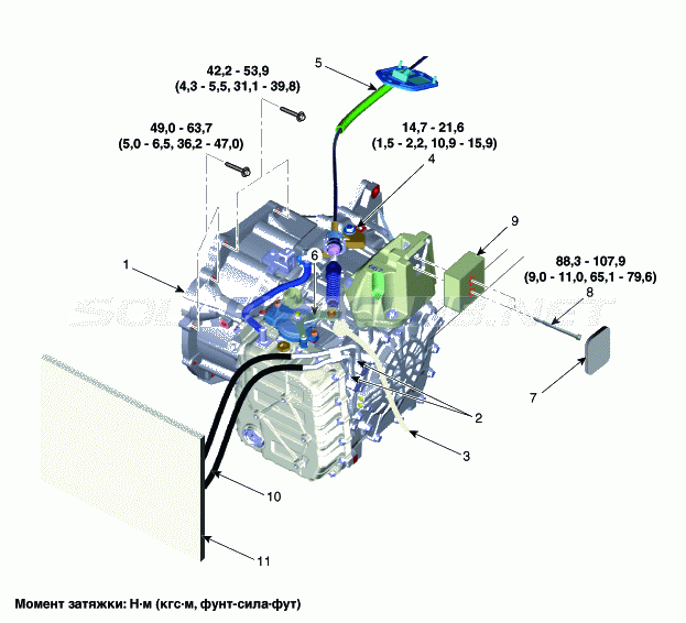 1. Компоненты и их расположение Hyundai Solaris HCr