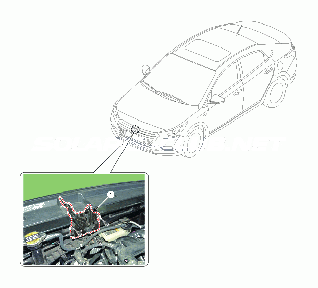 1. Расположение компонентов Hyundai Solaris HCr