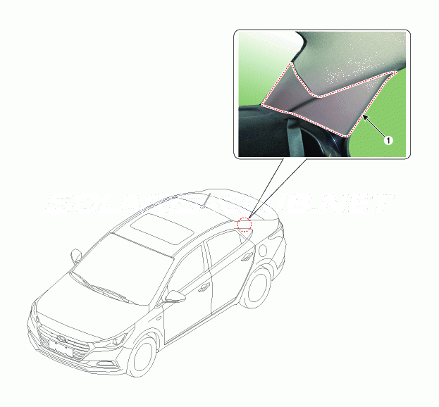 1. Расположение компонентов Hyundai Solaris HCr