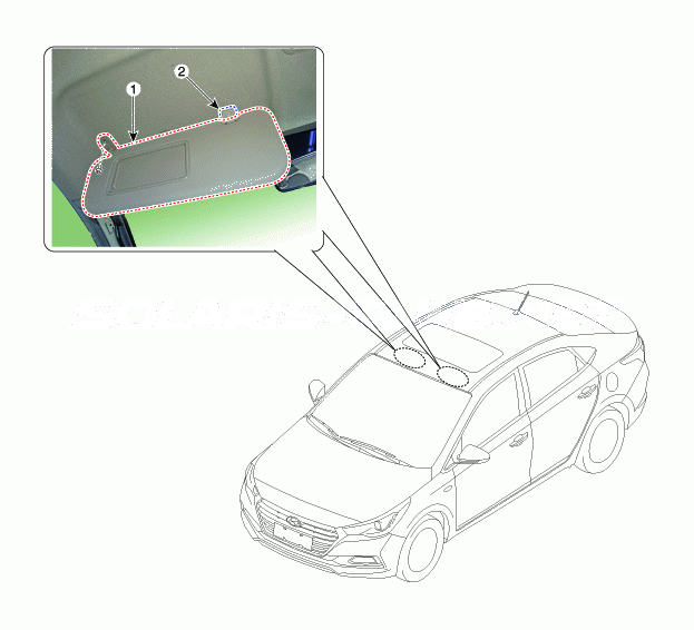 1. Расположение компонентов Hyundai Solaris HCr